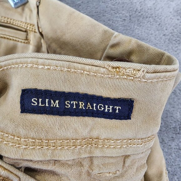 Mens Khaki American Eagle Outfitters Pants Extreme Flex Slim Straight Size 33x32 - Picture 4 of 12